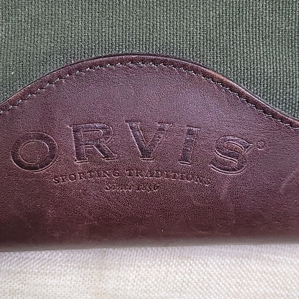Men's Orvis Green and Brown Toiletry Travel Bag - Picture 9 of 9